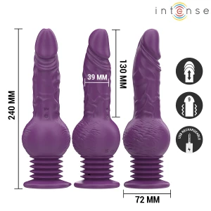 INTENSE - VIBRATORE MULTIFUNZIONE TATUM CON VIBRAZIONE SU E GIÃ 24 CM VIOLA